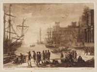 KG 16314
<br/>
Haven met classicistische gebouwen
<br/>
<em>Earlom, Richard (1742/43-1822)</em>